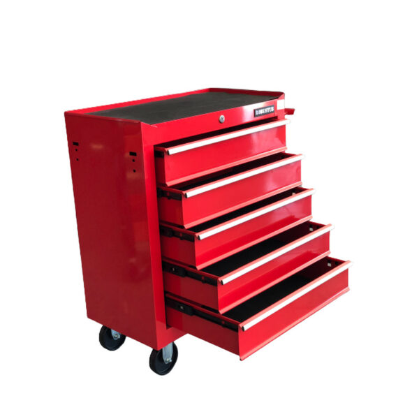 Carrello portautensili 5 cassetti rosso con ruote robustus