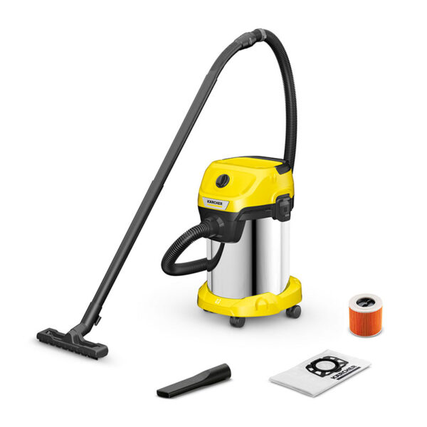 Aspirapolvere liquidi Karcher WD3 S V-19/4/20 1000W in acciaio inox 19L