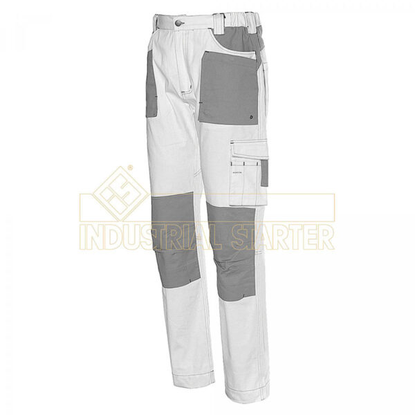 Pantalone da lavoro elasticizzato ISSA 8730B bianco varie misure