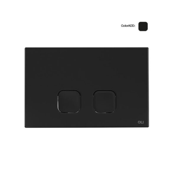 Placca di comando Oli Nera in ABS Soft-touch per cassette incasso cod. 070829