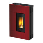 Stufa a pellet Spirit 5kw Cadel ventilata wifi-bluetooth rossa per 46mq