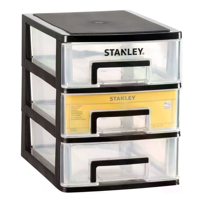 Porta minuteria Stanley Large essential 3 cassetti cassettiera nero STST40712-1