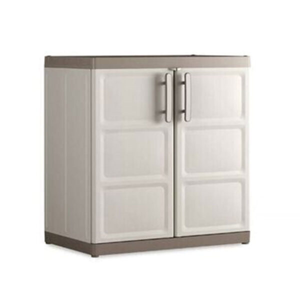 Armadio Keter Excellence Basso XL 2 Ripiani Regolabili cm 89X54X93H Sabbia