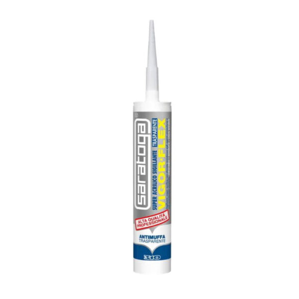 Saratoga silicone vigorflex trasparente 310ml acrilico antimuffa