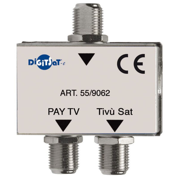 Commutatore switch sky tivusat tvsat per collegare due decoder su una discesa