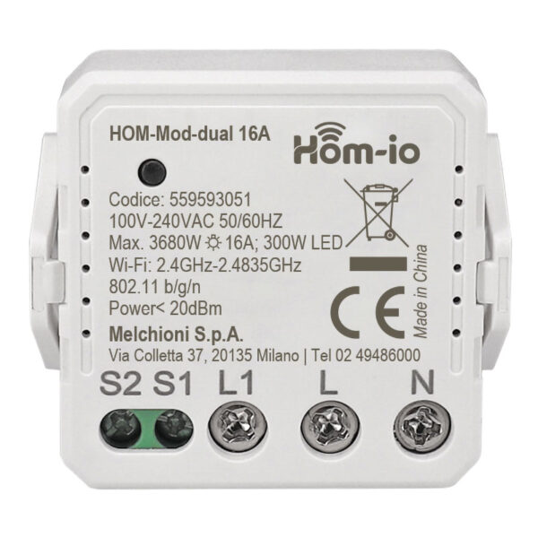 Modulo switch incasso 16A 1 canale WiFi Alexa google controllo dispositivi e illuminazione