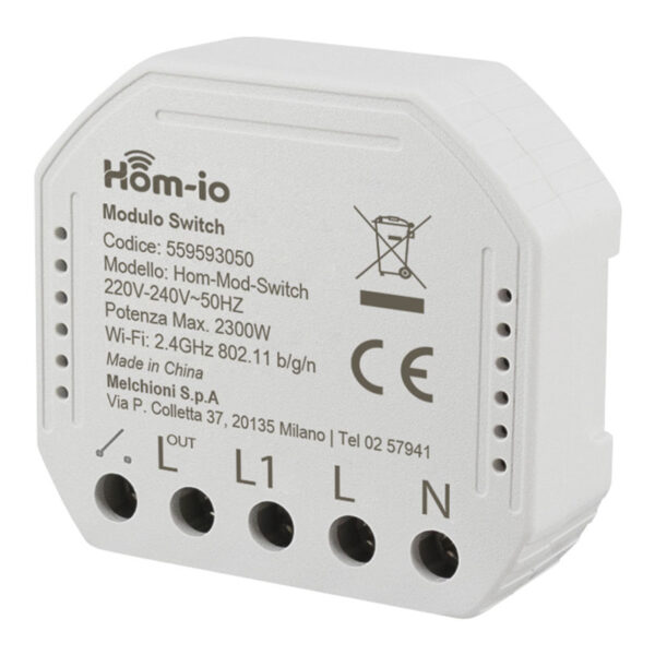Modulo switch controllo illuminazione dispositivi incasso 10a Hom-io Melchioni