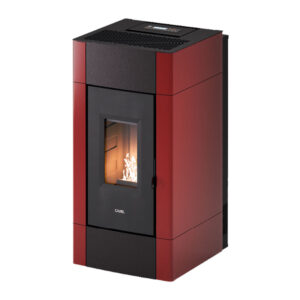 Stufa pellet Canalizzata Cristal Plus 9 Cadel Rossa 8,5kw per 90mq cod. 7025037