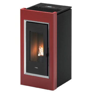 Stufa a pellet Prince 11 plus Metallo Rossa Cadel per 110 mq A+ canalizzabile